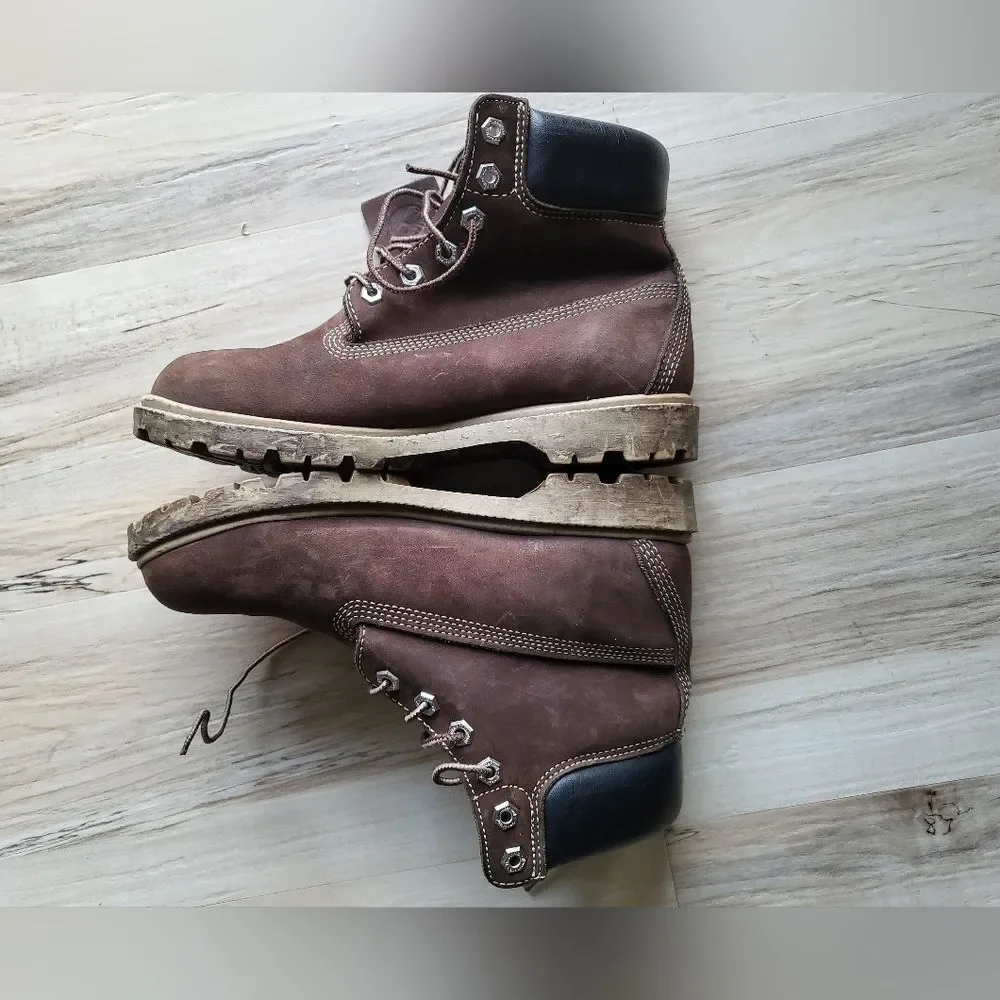 Timberland Chocolate Brown Waterproof Boots Size 8.5M Women